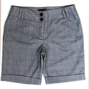 Star City Women's Plaid Shorts, Size 11, Zipper & Buttons, 33" Waist, 8" Inseam